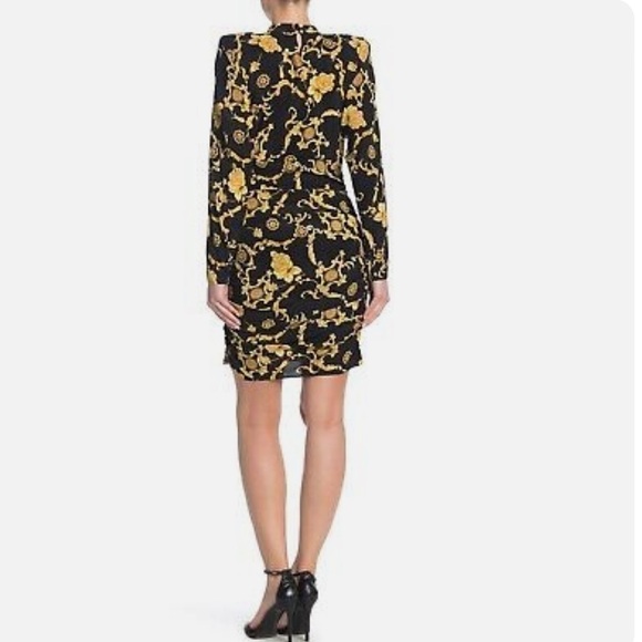 VERONICA BEARD Amile Ruched Silk Long Sleeve Dress - Picture 2 of 16